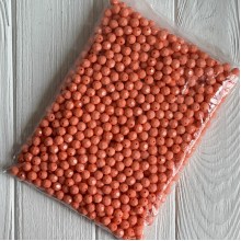 Бусина граненая круглая, 10 мм, персиковая, упаковка 500 г