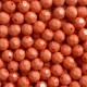 Бусина граненая круглая, 10 мм, персиковая, упаковка 500 г