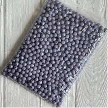 Бусина граненая круглая, 10 мм, серая, упаковка 500 г