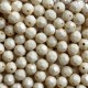Бусина граненая круглая, 10 мм, молочная, упаковка 500 г