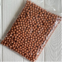 Бусина граненая круглая, 10 мм, капучино, упаковка 500 г