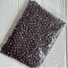 Бусина граненая круглая, 10 мм, шоколадная, упаковка 500 г