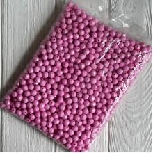 Бусина граненая круглая, 10 мм, розовая, упаковка 500 г