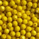 Бусина граненая круглая, 10 мм, желтая, упаковка 500 г