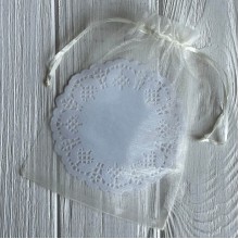 Органзовый мешочек, 13х18 см, молочный, упаковка 100 шт.