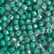 Намистина гранована кубовидна, 10 мм, темно-зелена, упаковка 500 г