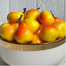 Груша большая, 3 см, желто-красная, упаковка 200 шт.