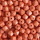 Намистина гранована кубовидна, 10 мм, персикова, упаковка 500 г