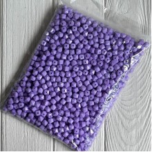 Намистина гранована кубовидна, 10 мм, лілова, упаковка 500 г