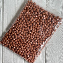 Намистина гранована кубовидна, 10 мм, капучино, упаковка 500 г