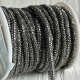 Стразовый шнур, 3,5 мм, графитовый, рулон 10 м