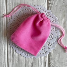 Бархатный мешочек, 7х9 см, розовый, упаковка 50 шт.