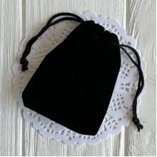 Бархатный мешочек, 7х9 см, черный, упаковка 50 шт.