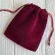 Бархатний мішечок, 10х12 см, бордовий, упаковка 50 шт.