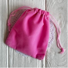 Бархатный мешочек, 10х12 см, розовый, упаковка 50 шт.