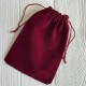 Бархатний мішечок, 13х18 см, бордовий, упаковка 50 шт.