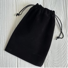 Бархатный мешочек, 13х18 см, черный, упаковка 50 шт.