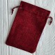 Мішечок з мішковини, 10х14 см, бордовий, упаковка 50 шт. 