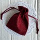 Мешочек с мешковины, 7х9 см, бордовый, упаковка 50 шт. 
