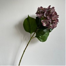 Ветка гортензии (С30542), 66 см, баклажановая, шт.