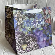 Пакет з широким дном (рисунок), 28х28х28 см, фиолетовый, упаковка 12 шт. 