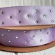Атлас со стразами, 2,5 см, лиловый, рулон 18,5 м