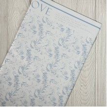 Пленка с перламутром "Romantic love", 57х57 см, голубая, упаковка 20 шт.