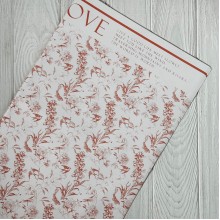 Пленка с перламутром "Romantic love", 57х57 см, бордовая, упаковка 20 шт.