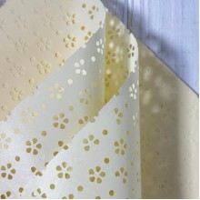 Пленка с перфорацией цветочек, 58х58 см, молочная, упаковка 10 шт.