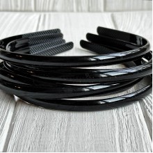 Обруч 0,8 см (пластик), черный, упаковка 12 шт.