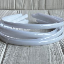 Обруч глянцевый 0,8 см (пластик), белый, упаковка 12 шт.