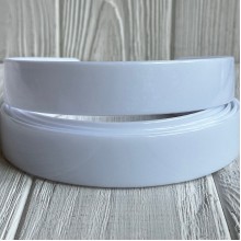 Обруч глянцевый 2,5 см (пластик), белый, упаковка 12 шт.