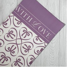 Пленка плотная с принтом (J00402), 57х57 см, сиреневый, упаковка 20 шт.