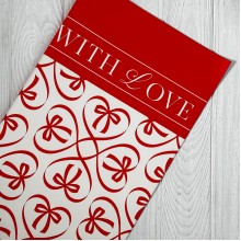 Пленка плотная с принтом (J00402), 57х57 см, красный, упаковка 20 шт.