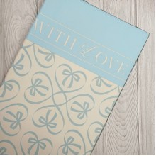 Пленка плотная с принтом (J00402), 57х57 см, голубой, упаковка 20 шт.