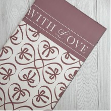 Пленка плотная с принтом (J00402), 57х57 см, темно-пудровый, упаковка 20 шт.