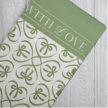 Пленка плотная с принтом (J00402), 57х57 см, оливковый, упаковка 20 шт.