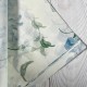Бумага тишью с цветочным принтом (J00395), 50х68 см, голубой, упаковка 20 шт.