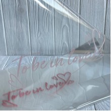 Пленка прозрачная "To be in love", 58х58 см, пудровая, упаковка 20 шт.