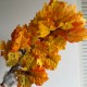 Ветка с листьями клена (С30486), 57 см, желто-оранжевый, упаковка 12 шт.