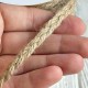 Тесьма-мешковина (косичка), 0,8 см, натуральная, рулон 50 м