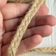 Тесьма-мешковина (косичка), 1 см, натуральная, рулон 50 м