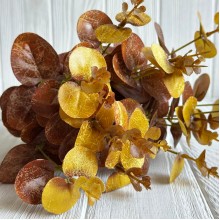 Ветка эвкалипта (С30543), 46 см, желто-коричневая, шт.