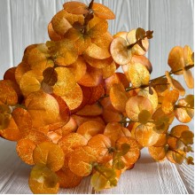 Ветка эвкалипта (С30543), 46 см, светло-оранжевая, шт.