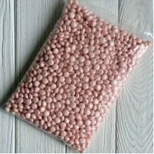 Бусина акриловая перламутровая таблеточка (С11821), 10 мм, светло-розовая, упаковка 500 г