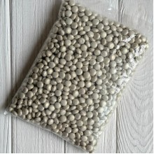 Бусина акриловая перламутровая таблеточка (С11821), 10 мм, светло-серая, упаковка 500 г