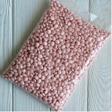 Бусина акриловая перламутровая граненый овал (С11831), 10х8,5 мм, светло-розовая, упаковка 500 г