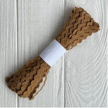 Тесьма зиг-заг, 5 мм, песочный, моток 13 м