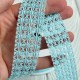 Лента вязаная D30320, 2,5 см, светло-бирюзовая, рулон 11,5 м
