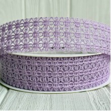 Лента вязаная D30320, 2,5 см, лиловая, рулон 11,5 м